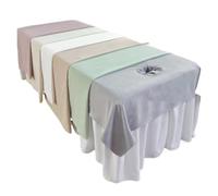 Housse de lit de massage 1 drap de lit doux et hypoallergénique for salon beauté, spa massage, anti-rétrécissement, avec ou sans trou, 120 x 230 cm(Pink)