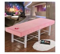 Housse de lit de massage Couvre-lit en velours épais, couleur unie, idéal for la beauté et les massages hôtel salon de(Pink,190x70cm)