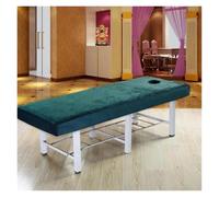 Housse de lit de massage Couvre-lit en velours épais, couleur unie, idéal for la beauté et les massages hôtel salon de(Green,180x60cm)