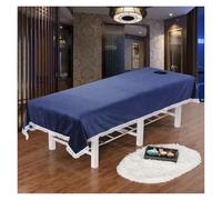 Housse de lit de massage Drap de lit épais en velours cristal, ultra doux et percé, idéal for la thérapie par massage(Navy,80x200cm no hole)