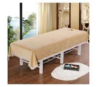 Housse de lit de massage Drap de lit épais en velours cristal, ultra doux et percé, idéal for la thérapie par massage(Cream,120x220cm)