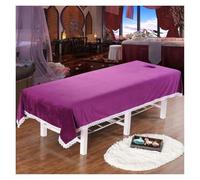 Housse de lit de massage Drap de lit épais en velours cristal, ultra doux et percé, idéal for la thérapie par massage(Purple,80x200cm)