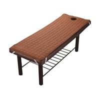 Housse de lit de massage Drap de table massage en polyester doux, 1 pièce, élastique, avec ouverture for le visage, for salon beauté et soins SPA(Coffee,190X70CM)