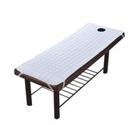 Housse de lit de massage Drap de table massage en polyester doux, 1 pièce, élastique, avec ouverture for le visage, for salon beauté et soins SPA(White,190X80CM)