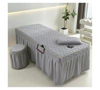 Housse de lit de massage Jupe de lit épaisse, housse table massage for salon beauté, drap doux for la peau, couvre-lit spa avec trou(Color 7,80x190cm)