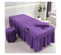Housse de lit de massage Jupe de lit épaisse, housse table massage for salon beauté, drap doux for la peau, couvre-lit spa avec trou(Color 2,60x180cm)