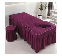 Housse de lit de massage Jupe de lit épaisse, housse table massage for salon beauté, drap doux for la peau, couvre-lit spa avec trou(Color 5,70x190cm)