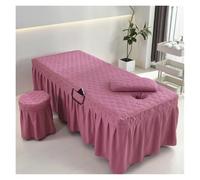 Housse de lit de massage Jupe de lit épaisse, housse table massage for salon beauté, drap doux for la peau, couvre-lit spa avec trou(Color 3,100x190cm)