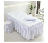 Housse de lit de massage Jupe de lit épaisse, housse table massage for salon beauté, drap doux for la peau, couvre-lit spa avec trou(Color 9,70x185cm)