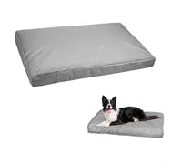 Housse de lit imperméable pour chien à remplir soi-même, sans tissu qui empêche l'adhérence des poils, ouverture à fermeture éclair pour un ajustement rapide, garde le lit de l'animal sec et