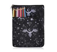 Housse de livre, avec fermeture éclair, poches avant, tarot, en polyester durable, lavable, pour les amateurs de livres, 28 x 21 cm
