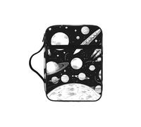 Housse de livre avec imprimé astronaute et extraterrestre pour femmes et filles, avec poignée pour Bible de taille standard
