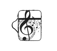 Housse de livre avec imprimé musique pour femmes et filles, avec poignée pour bible de taille standard
