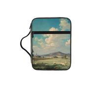 Housse de livre avec imprimé paysage pastoral, étui biblique pour femmes et filles, avec poignée pour bible de taille standard