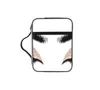 Housse de livre avec motif de cils pour femmes et filles, avec poignée pour Bible de taille standard