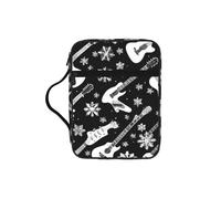 Housse de livre avec motif de guitare pour femmes et filles, avec poignée pour bible de taille standard