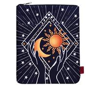 Housse de livre d'astrologie avec fermeture éclair pour livres de poche, 27,9 x 21,6 cm, couverture de livre pour femme, lectrice, bibliothécaire, accessoires de livre, cadeaux de club de lecture