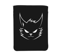 Housse de livre imperméable avec fermeture éclair et poche avant | Pochette de protection lavable en forme de chat en colère de 30 x 23 cm pour femme et fille