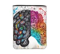 Housse de livre imperméable avec fermeture éclair et poche avant | Pochette de protection lavable pour livre de 30 x 23 cm - Cerveau gauche et droit - Sac cadeau pour femme et fille