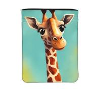Housse de livre imperméable avec fermeture éclair et poche avant | Pochette de protection pour livre 30 x 23 cm, motif girafe amusante, sac cadeau lavable pour femme et fille