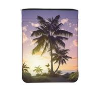 Housse de livre imperméable avec fermeture éclair et poche avant | Pochette de protection pour livre de 30 x 22,9 cm, motif palmier d'été, sac cadeau lavable pour femme et fille