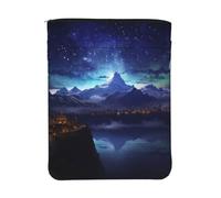 Housse de livre imperméable avec fermeture éclair et poche avant | Pochette de protection pour livre de 30 x 22,9 cm, motif scène de nuit fantaisie, sac cadeau lavable pour femmes et filles