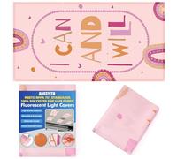 Housse de lumière fluorescente - Couverture de salle de classe pour plafonniers, 1 filtre magnétique de lumière de 1,2 x 6,1 m, décoration de salle de classe, bureau (I can and I Will)