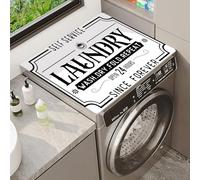 Housse De Machine à Laver Alphabet Floral Tournesol Plaid Style Vintage Douce Et DéCoupable Universelle AntidéRapante Pour Machine à Laver SèChe-Linge Salle De Bain Cuisine (Color 2,60x60cm)