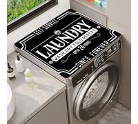 Housse De Machine à Laver Alphabet Floral Tournesol Plaid Style Vintage Douce Et DéCoupable Universelle AntidéRapante Pour Machine à Laver SèChe-Linge Salle De Bain Cuisine (Color 1,50x60cm)