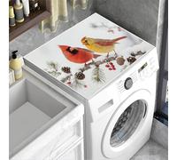 Housse De Machine A Laver,Cache à Lave Linge Machine à Chargement Frontal,Housse De Protection AntidéRapant,SèChe Linge IntéRieure Et ExtéRieure Anti-PoussièRe Et SéChage Rapide (Oiseau,60 x50 cm)