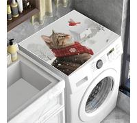 Housse De Machine A Laver,Cache à Lave Linge Machine à Chargement Frontal,Housse De Protection AntidéRapant,SèChe Linge IntéRieure Et ExtéRieure Anti-PoussièRe Et SéChage Rapide (Chat,50 x50 cm)