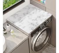 Housse De Machine à Laver Cover Marbre Noir Et Blanc à Motifs Housse De Protection En Caoutchouc AntidéRapant Tapis De Machine à Laver Pour Machine à Laver Ou SèChe Linge (Color 5,60 x60 cm)