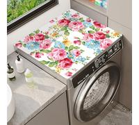 Housse De Machine à Laver Motif Floral Animalier Violet Nuit éToiléE Housse De Protection En Caoutchouc AntidéRapant Tapis AntidéRapant Pour Machine à Laver Ou SèChe Linge (Color 5,40 x50 cm)