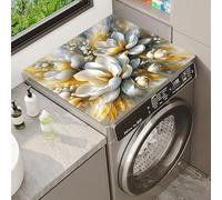 Housse De Machine à Laver Motif Floral Animalier Violet Nuit éToiléE Housse De Protection En Caoutchouc AntidéRapant Tapis AntidéRapant Pour Machine à Laver Ou SèChe Linge (Color 2,60 x60 cm)