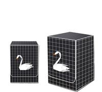 Housse de Machine à laver noire for pluie et sèche-linge, tapis imperméable avant 12kg(A1,60x50x85cm M)