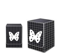 Housse de Machine à laver noire for pluie et sèche-linge, tapis imperméable avant 12kg(A4,60x50x85cm M)