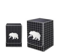 Housse de Machine à laver noire for pluie et sèche-linge, tapis imperméable avant 12kg(A5,60x50x85cm M)