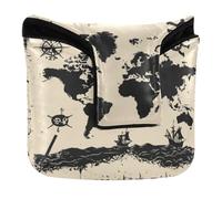 Housse de maillet de golf avec fermeture magnétique pour maillet carré en cuir synthétique Motif carte au trésor RPG Pirates