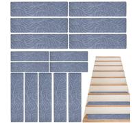 Housse De Marche D'escalier - Lot de 15 Tapis Adhésifs avec Bandes Auto-adhésives, Auto-adhésives Réutilisables pour Chemins D'escalier Intérieurs | pour Seniors Animaux Chiens