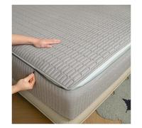 Housse de Matelas 140x190 160x200 avec Fermeture éclair,Protège Matelas Intégrale Matelassé sur Cinq Côtés Alèse Drap-Housse Lavable(Gris,140x190x18cm)
