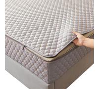 Housse de Matelas 160x200 180x200 200x200 cm, Protège-Matelas Matelassé avec Fermeture éclair, Différentes Hauteurs(Gris Clair,190x200+25cm)