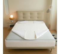 Housse de Matelas 90x190/200 Personnalisable Protege Matelas Integral Demenagement Housse Protection Matelas Matelassé à Cinq Côtés Couvre et Protège-matelas Lavable Draps Housses(90x190+15cm,White)
