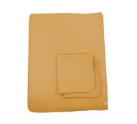Housse de matelas à langer 52x68x6cm et langes coton moutarde