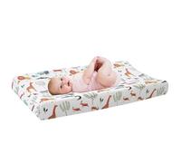 Housse de matelas à langer - 81 cm x 41 cm x 13 cm - Drap de berceau universel profilé en coton doux et respirant imperméable - Jupe élastique à bord périphérique confortable + 90 g de forme ultra