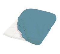 Housse de matelas à langer - CANDIDE - Eponge - 50 x 75 cm - Bleu canard