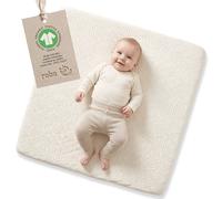 Housse De Matelas À Langer En Coton Bio Motif Pois En Relief Seashells Ecru TU