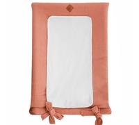 SEVIRA KIDS - Housse de matelas à langer en gaze de coton, Jeanne - 70 x 50 cm Made in France 70 x 50 cm