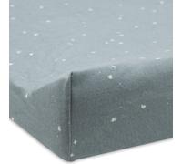 Jollein Housse de matelas à langer en jersey - Twinkling, Sea Green - 50 x 70 cm - 100% coton - Certifié Oeko-Tex - Housse pour matelas à langer