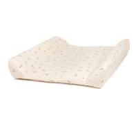 Housse de matelas à langer en nid d'abeille de coton bio yellow lily