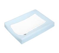 Housse De Matelas À Langer + Éponge Bambou Jeanne Bleu TU